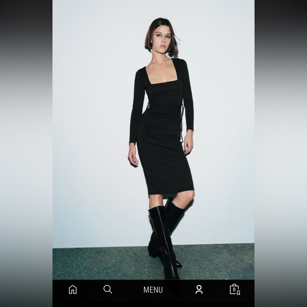 Zara ruched fitted dress